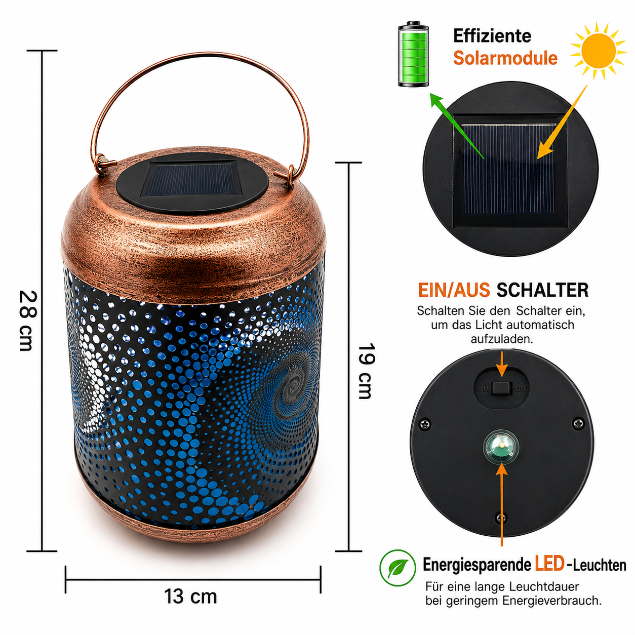 Spiria | Magische Solarleuchte mit faszinierender Lichtprojektion
