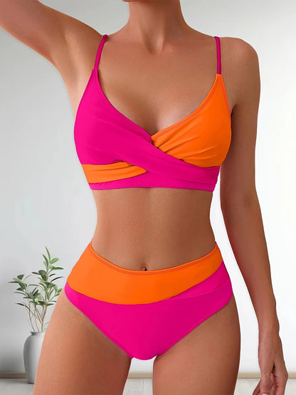 Ozeana | Komfortables Patchwork Bikini-Set mit figurbetonter Stretch-Passform