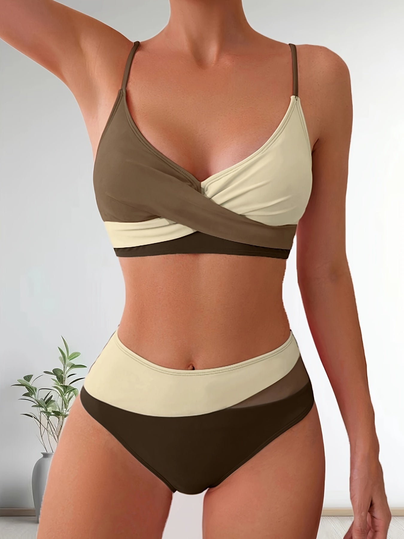 Ozeana | Komfortables Patchwork Bikini-Set mit figurbetonter Stretch-Passform