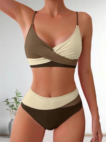 Ozeana | Komfortables Patchwork Bikini-Set mit figurbetonter Stretch-Passform