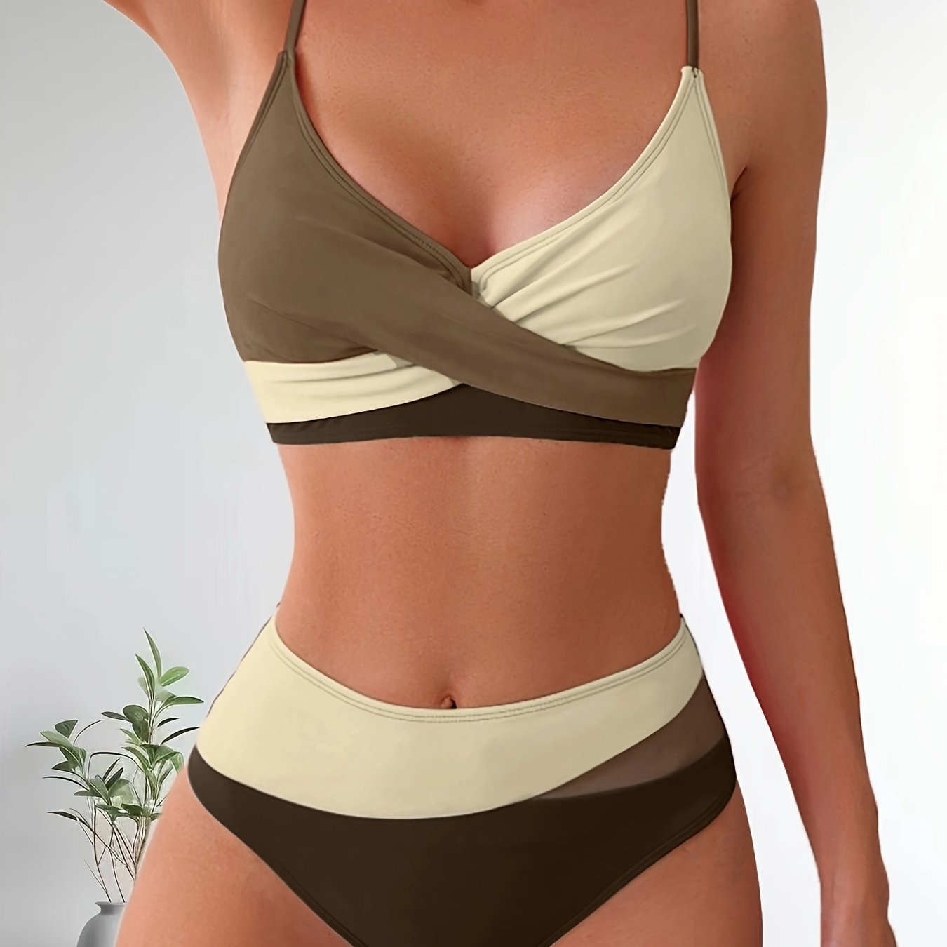 Ozeana | Komfortables Patchwork Bikini-Set mit figurbetonter Stretch-Passform