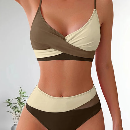 Ozeana | Komfortables Patchwork Bikini-Set mit figurbetonter Stretch-Passform