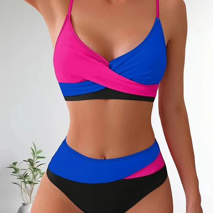 Ozeana | Komfortables Patchwork Bikini-Set mit figurbetonter Stretch-Passform