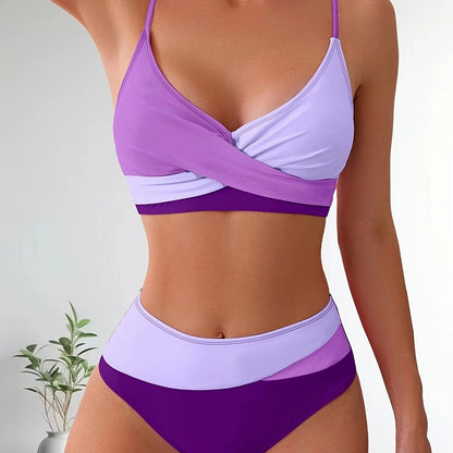Ozeana | Komfortables Patchwork Bikini-Set mit figurbetonter Stretch-Passform