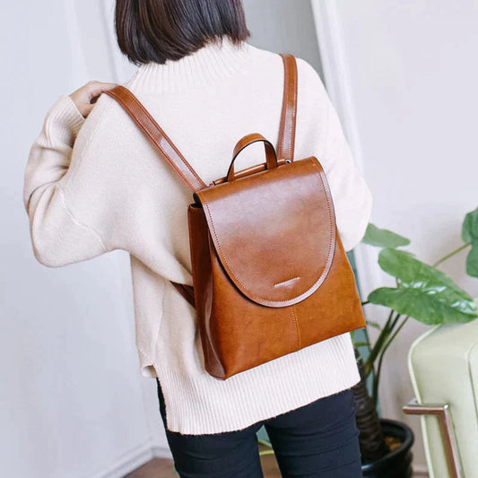 Velmora | Minimalistischer Rucksack aus veganem Leder für Alltag und Arbeit