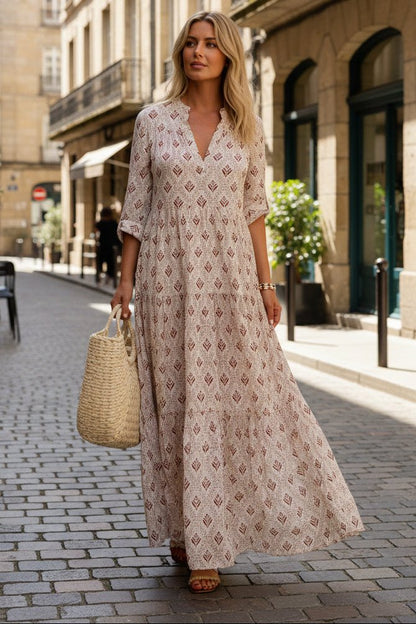 Janice | Luftiges Maxi-Kleid mit fließender Passform für stilvolle Sommertage