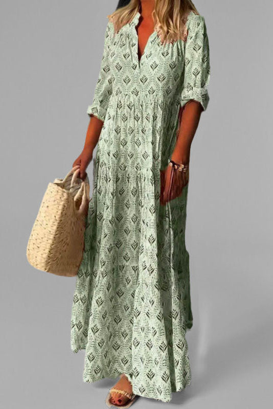 Janice | Luftiges Maxi-Kleid mit fließender Passform für stilvolle Sommertage
