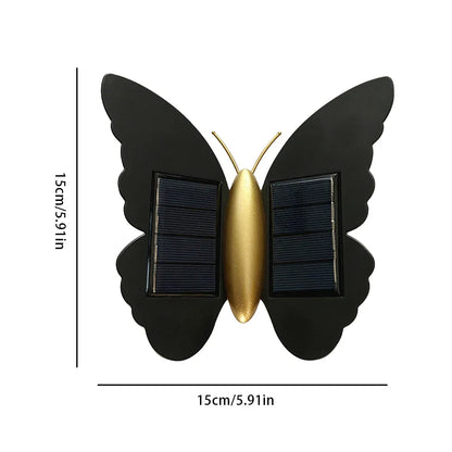 Fiorina | Dekorative Solar-Wandleuchte mit Schmetterlingsdesign & Bewegungsmelder