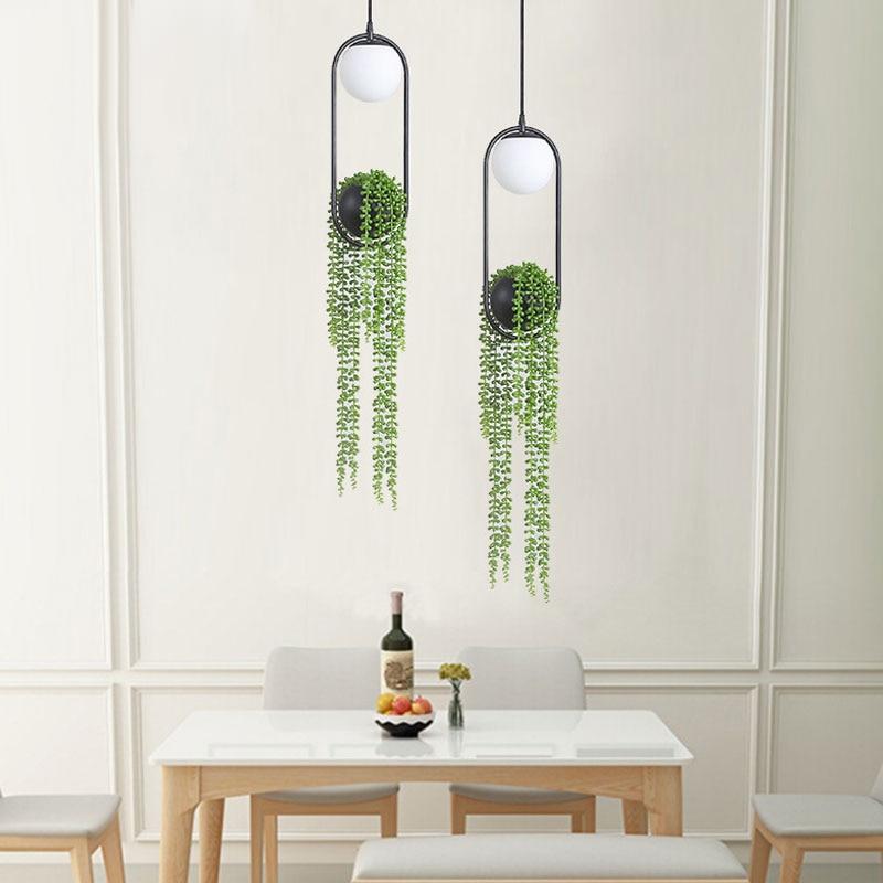 LumenBloom | Hängeleuchte mit Pflanzenhalter für natürliche Atmosphäre und modernes Design