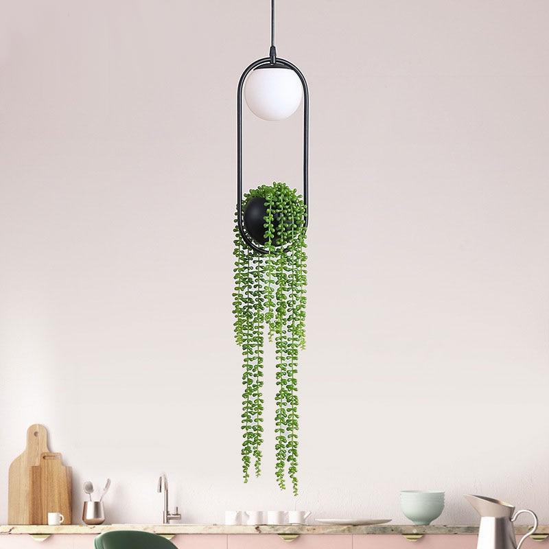 LumenBloom | Hängeleuchte mit Pflanzenhalter für natürliche Atmosphäre und modernes Design