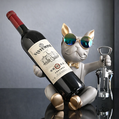 PawVino | Dekorativer Weinhalter mit stilvollem Hunde-Design