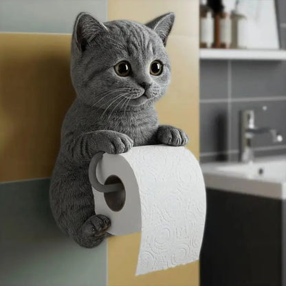 PurrRoll | Niedlicher Katzen-Toilettenpapierhalter in 3D-Optik