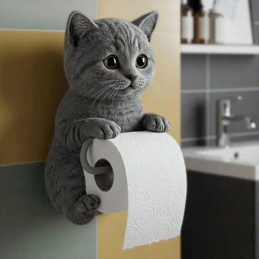 PurrRoll | Niedlicher Katzen-Toilettenpapierhalter in 3D-Optik