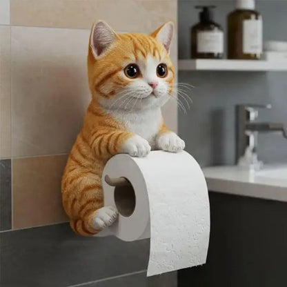 PurrRoll | Niedlicher Katzen-Toilettenpapierhalter in 3D-Optik