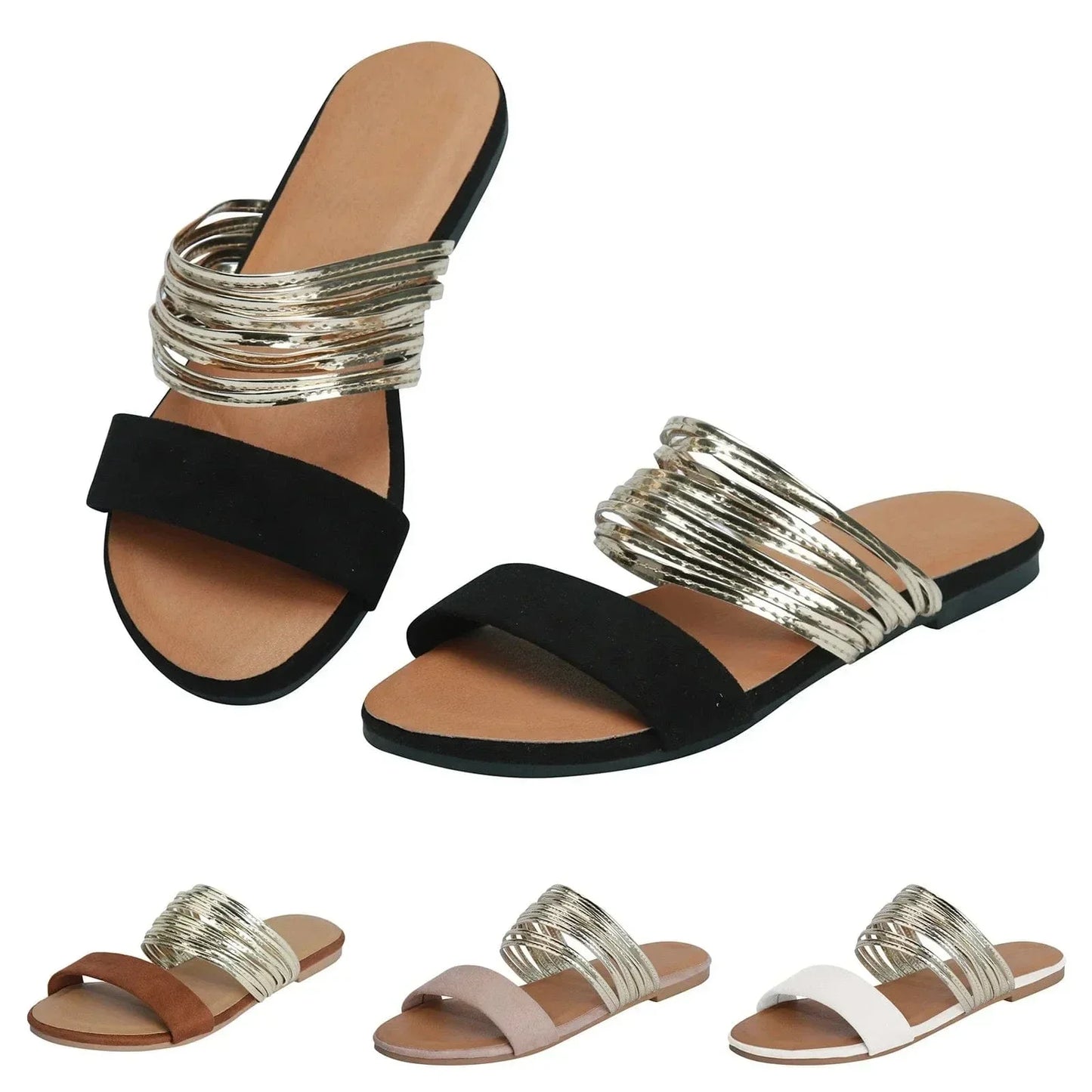 Eloréa | Komfortable Damen-Sandalen mit weicher Sohle und elegantem Ringdesign