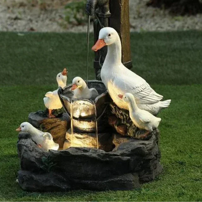 Sylmora | Solar Gartenbrunnen mit LED-Licht und Tierdesign für entspannte Außenbereiche