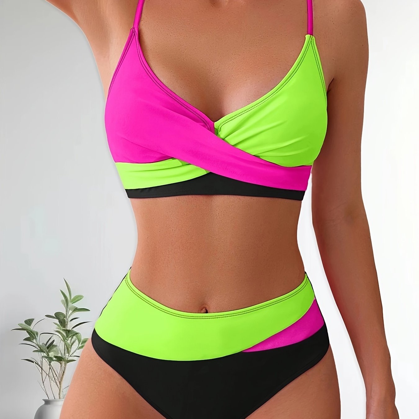Ozeana | Komfortables Patchwork Bikini-Set mit figurbetonter Stretch-Passform