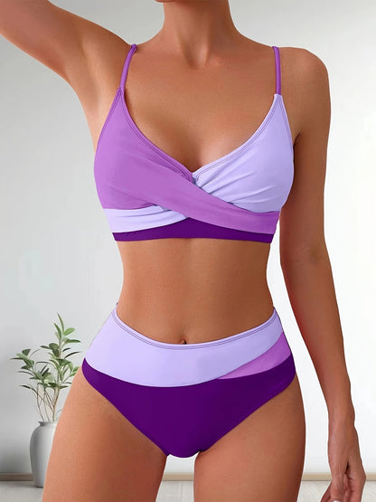 Ozeana | Komfortables Patchwork Bikini-Set mit figurbetonter Stretch-Passform