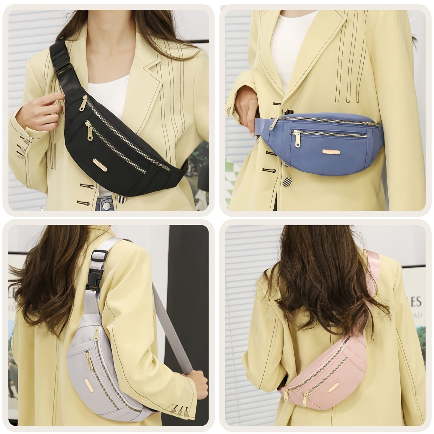 Movéra | Leichte Crossbody- & Hüfttasche mit mehreren Reißverschlussfächern